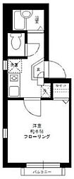 ディアコート大倉山1 1Kの間取図画像