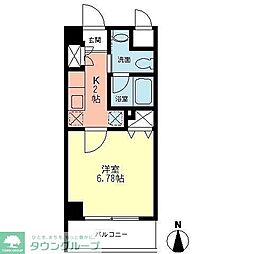ヴェール3 1Kの間取図画像