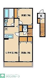 ユーフォリア 2LDKの間取図画像