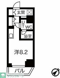 スパシエウインド横浜 ワンルームの間取図画像