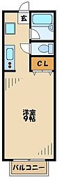 コートグランディ日吉 1Kの間取図画像