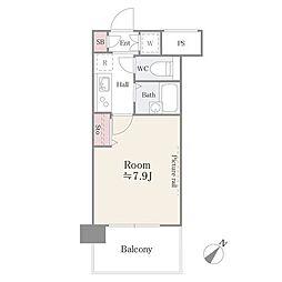 アルテーヌ新横浜 1Kの間取図画像