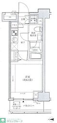 ロアール武蔵新城 1Kの間取図画像