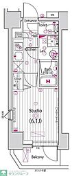 GALASTATION横浜子安 1Kの間取図画像