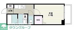 ファミール元住吉 1Kの間取図画像