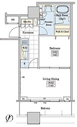 レジディアタワー上池袋タワーサイド 1LDKの間取図画像