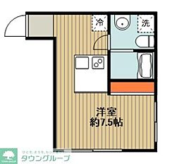 trias125 ワンルームの間取図画像