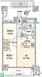 ルネサンスシティ池袋 2LDKの間取図画像
