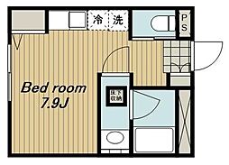 DUOMAISON中野桃園 ワンルームの間取図画像