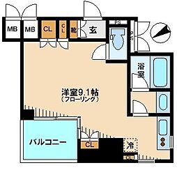 コンフォリア池袋ＤＥＵＸ 13階1Kの間取り