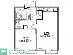 レオパレススペーシア　東池袋 3階1LDKの間取り