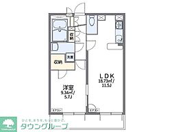 レオパレスアーバン豊玉 3階1LDKの間取り