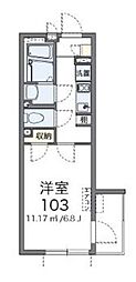 東武東上線 上板橋駅 徒歩8分の賃貸マンション 3階1Kの間取り