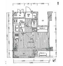 コンフォラス千石 7階ワンルームの間取り