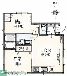 東武東上線 大山駅 徒歩6分の賃貸アパート 1階1SLDKの間取り