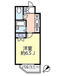 グランヴァン目白台 3階1Kの間取り