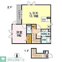 メゾン・サンセリテ 2階1LDKの間取り