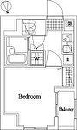 セジョリ志村坂上II 2階1Kの間取り