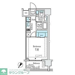 JR山手線 大塚駅 徒歩3分の賃貸マンション 8階1Kの間取り