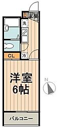 東京メトロ丸ノ内線 新大塚駅 徒歩9分の賃貸マンション 2階1Kの間取り