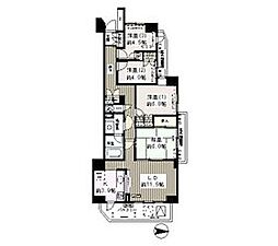 都営三田線 板橋区役所前駅 徒歩7分の賃貸マンション 14階4LDKの間取り