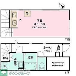 ジュビレ 2階ワンルームの間取り