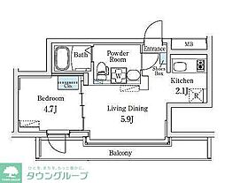 Fika池袋 5階1LDKの間取り