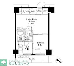 ParkAxis板橋本町弐番館 1DKの間取図画像