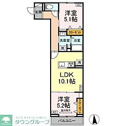セレスティア高島平III 2LDKの間取図画像