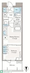 パークシティ中野ザタワーエアーズ 1DKの間取図画像