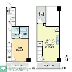 ライオンズフォーシア中野 1LDKの間取図画像