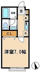 モードスタディ 1Kの間取図画像