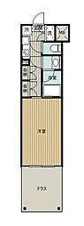 ルーブル富士見台 1Kの間取図画像