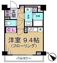 ヒューリックレジデンス茗荷谷 ワンルームの間取図画像