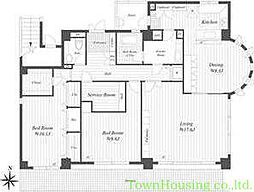 東急大井町線 等々力駅 徒歩7分の賃貸マンション 1階2SLDKの間取り