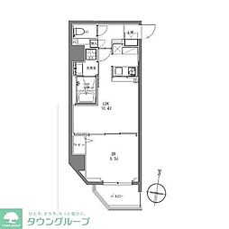 JR京浜東北・根岸線 大森駅 徒歩12分の賃貸マンション 6階1LDKの間取り