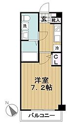 東急大井町線 大岡山駅 徒歩11分の賃貸マンション 7階1Kの間取り
