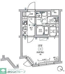東急大井町線 緑が丘駅 徒歩10分の賃貸マンション 1階1Kの間取り