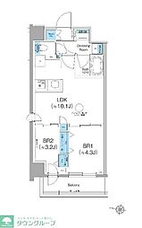 都営浅草線 西馬込駅 徒歩12分の賃貸マンション 6階2LDKの間取り