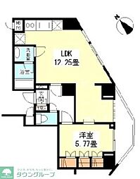 東急田園都市線 池尻大橋駅 徒歩9分の賃貸マンション 10階1LDKの間取り