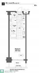 東急田園都市線 池尻大橋駅 徒歩6分の賃貸マンション 1階1Kの間取り