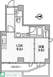 都営浅草線 馬込駅 徒歩5分の賃貸マンション 6階1LDKの間取り