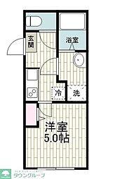 東急田園都市線 三軒茶屋駅 徒歩10分の賃貸アパート 1階1Kの間取り