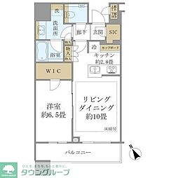 JR山手線 目黒駅 徒歩2分の賃貸マンション 3階1LDKの間取り