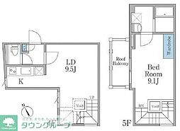 JR山手線 恵比寿駅 徒歩10分の賃貸マンション 4階1LDKの間取り