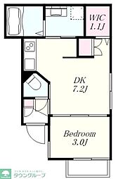 ＴＯＭＵＳＥＩ　西五反田 1階1DKの間取り