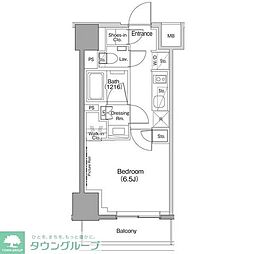 東急目黒線 不動前駅 徒歩6分の賃貸マンション 4階1Kの間取り