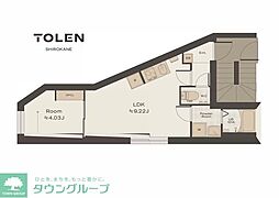 TOLEN SHIROKANE 1LDKの間取図画像
