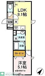 RoseHill大井 1LDKの間取図画像