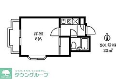 ドゥエリング等々力 ワンルームの間取図画像